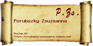 Porubszky Zsuzsanna névjegykártya